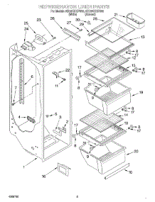02 - Refrigerator Liner parts for Whirlpool Refrigerator 8ED20TKXFW03 from AppliancePartsPros.com