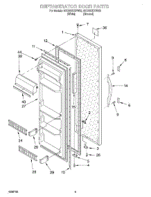 06 - Refrigerator Door parts for Whirlpool Refrigerator 8ED20ZKXFW03 from AppliancePartsPros.com
