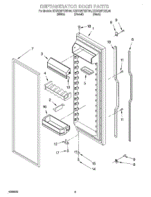 06 - Refrigerator Door parts for Kitchenaid Refrigerator KSRV25FHWH00 from AppliancePartsPros.com