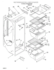 02 - Refrigerator Liner parts for Whirlpool Refrigerator 4YED20TKFN04 from AppliancePartsPros.com
