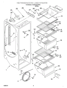 02 - Refrigerator Liner parts for Whirlpool Refrigerator 7ED20TQXFW04 from AppliancePartsPros.com