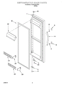 06 - Refrigerator Door parts for Whirlpool Refrigerator 7ED20TQXFW04 from AppliancePartsPros.com