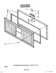 03 - Door parts for Roper Freezer RH1500RWW00 from AppliancePartsPros.com
