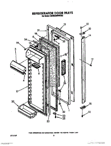 07 - Refrigerator Door parts for Kitchenaid Refrigerator KSRB22DWWH02 from AppliancePartsPros.com