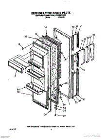 07 - Refrigerator Door parts for Roper Refrigerator RS25AWXXW00 from AppliancePartsPros.com