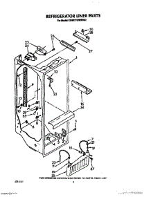 03 - Refrigerator Liner parts for Kitchenaid Refrigerator KSRB27QWWH00 from AppliancePartsPros.com