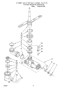 04 - Pump And Sprayarm parts for Whirlpool Dishwasher DU800CWDQ5 from AppliancePartsPros.com