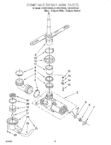 04 - Pump And Sprayarm parts for Whirlpool Dishwasher DU810CWDZ5 from AppliancePartsPros.com