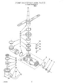 04 - Pump And Sprayarm parts for Whirlpool Dishwasher DU810DWGU1 from AppliancePartsPros.com