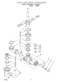 04 - Pump And Sprayarm parts for Whirlpool Dishwasher DU850DWGB1 from AppliancePartsPros.com