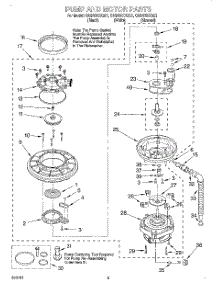 04 - Pump And Spray Arm parts for Whirlpool Dishwasher GU940SCGZ1 from AppliancePartsPros.com