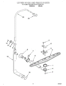 07 - Upper Wash And Rinse parts for Kitchenaid Dishwasher KUDS25SHBS0 from AppliancePartsPros.com