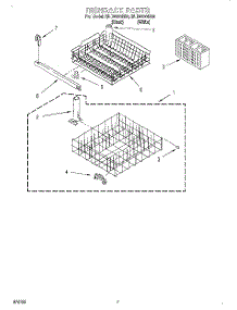 06 - Dishrack parts for Roper Dishwasher RUD5000HB0 from AppliancePartsPros.com