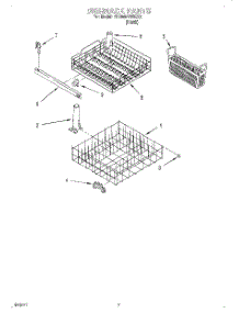 06 - Dishrack parts for Whirlpool Dishwasher 7DU840DWGX0 from AppliancePartsPros.com