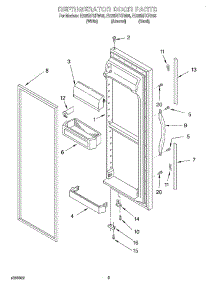 06 - Refrigerator Door parts for Whirlpool Refrigerator ED25RFXFN03 from AppliancePartsPros.com