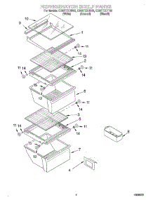 03 - Refrigerator Shelf parts for Whirlpool Refrigerator ED25TEXHW02 from AppliancePartsPros.com