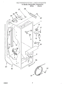 02 - Refrigerator Liner parts for Whirlpool Refrigerator ED25UEXHW01 from AppliancePartsPros.com