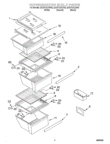 03 - Refrigerator Shelf parts for Whirlpool Refrigerator ED27PEXHT02 from AppliancePartsPros.com