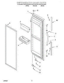 06 - Refrigerator Door parts for Whirlpool Refrigerator ED27PEXHB02 from AppliancePartsPros.com