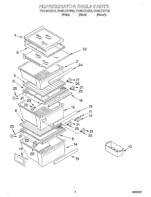 03 - Refrigerator Shelf parts for Whirlpool Refrigerator ED25LFXHT02 from AppliancePartsPros.com