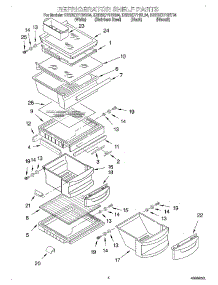 03 - Refrigerator Shelf parts for Kitchenaid Refrigerator KSRB27FHBL04 from AppliancePartsPros.com