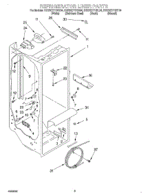 02 - Refrigerator Liner parts for Kitchenaid Refrigerator KSRB27FHBT04 from AppliancePartsPros.com