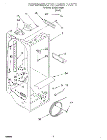 02 - Refrigerator Liner parts for Whirlpool Refrigerator 3XARG488G00 from AppliancePartsPros.com