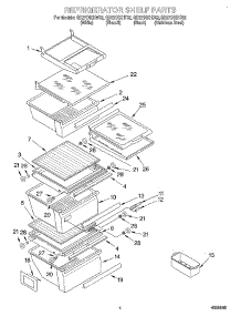 03 - Refrigerator Shelf parts for Whirlpool Refrigerator GD27DIXHS02 from AppliancePartsPros.com