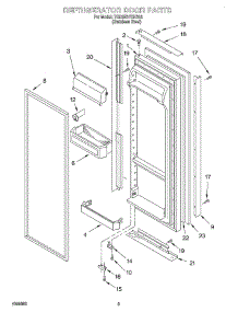 06 - Refrigerator Door parts for Whirlpool Refrigerator 7GD25SFXHS02 from AppliancePartsPros.com