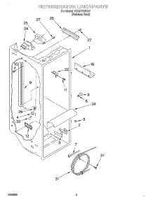 02 - Refrigerator Liner parts for Whirlpool Refrigerator 3XART735G01 from AppliancePartsPros.com