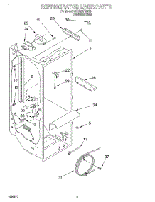 02 - Refrigerator Liner parts for Kitchenaid Refrigerator KSRS25FGSS14 from AppliancePartsPros.com