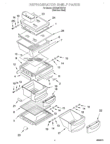 03 - Refrigerator Shelf parts for Kitchenaid Refrigerator KSRS25FGSS14 from AppliancePartsPros.com
