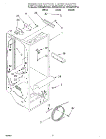 02 - Refrigerator Liner parts for Kitchenaid Refrigerator KSRS25FGBT04 from AppliancePartsPros.com