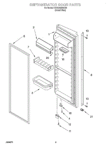 06 - Refrigerator Door parts for Kitchenaid Refrigerator KSRS25IHBU02 from AppliancePartsPros.com