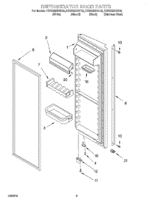 06 - Refrigerator Door parts for Kitchenaid Refrigerator KSRS25IHBL02 from AppliancePartsPros.com