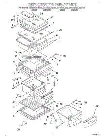 03 - Refrigerator Shelf parts for Kitchenaid Refrigerator KSRS25QGBT05 from AppliancePartsPros.com