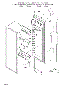 06 - Refrigerator Door parts for Kitchenaid Refrigerator KSRS25QGBT05 from AppliancePartsPros.com