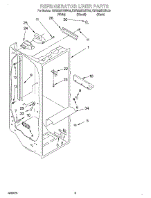 02 - Refrigerator Liner parts for Kitchenaid Refrigerator KSRS25KGBT03 from AppliancePartsPros.com