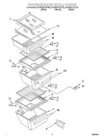 03 - Refrigerator Shelf parts for Kitchenaid Refrigerator KSRW22FHBT02 from AppliancePartsPros.com