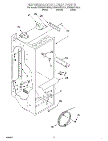 02 - Refrigerator Liner parts for Kitchenaid Refrigerator KSRW22FHBL02 from AppliancePartsPros.com