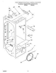 02 - Refrigerator Liner parts for Whirlpool Refrigerator 7GD27DFXFT02 from AppliancePartsPros.com