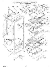 02 - Refrigerator Liner parts for Whirlpool Refrigerator 6ED20TKXGW02 from AppliancePartsPros.com