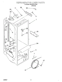 02 - Refrigerator Liner parts for Whirlpool Refrigerator 4KSRS27QFA03 from AppliancePartsPros.com