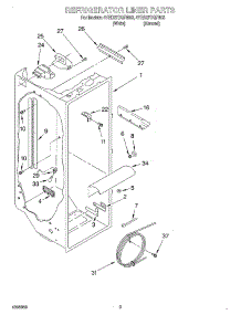 02 - Refrigerator Liner parts for Whirlpool Refrigerator 4YED27DQFN03 from AppliancePartsPros.com
