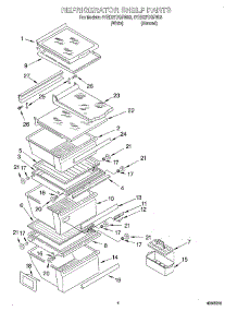 03 - Refrigerator Shelf parts for Whirlpool Refrigerator 4YED27DQFN03 from AppliancePartsPros.com