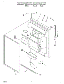 04 - Refrigerator Door parts for Whirlpool Refrigerator GT22DKXJT01 from AppliancePartsPros.com