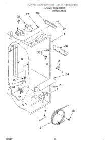 02 - Refrigerator Liner parts for Whirlpool Refrigerator 3XART725F03 from AppliancePartsPros.com