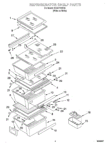 03 - Refrigerator Shelf parts for Whirlpool Refrigerator 3XART725F03 from AppliancePartsPros.com