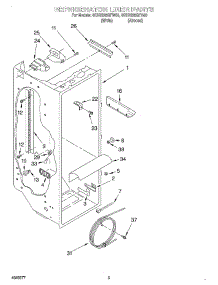 02 - Refrigerator Liner parts for Whirlpool Refrigerator 4KSRS25QFA03 from AppliancePartsPros.com