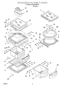 04 - Refrigerator Shelf parts for Whirlpool Refrigerator 4KSRS22QFA03 from AppliancePartsPros.com